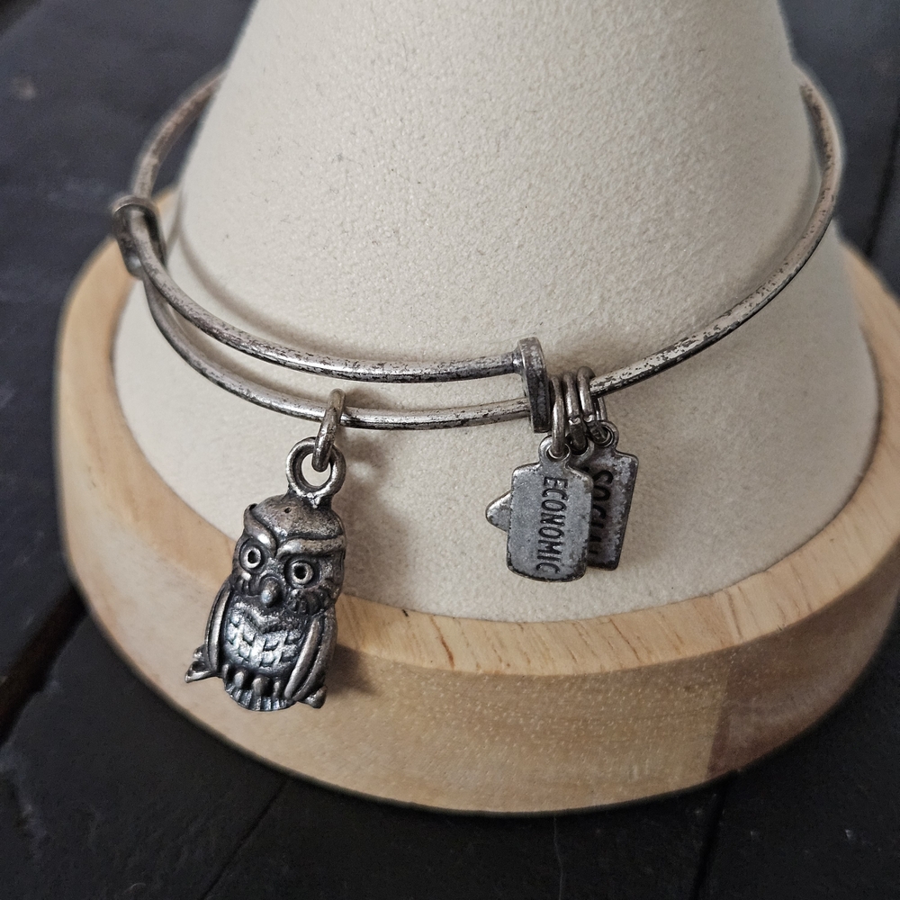 Wind & Fire Silver Owl Charm Bracelet